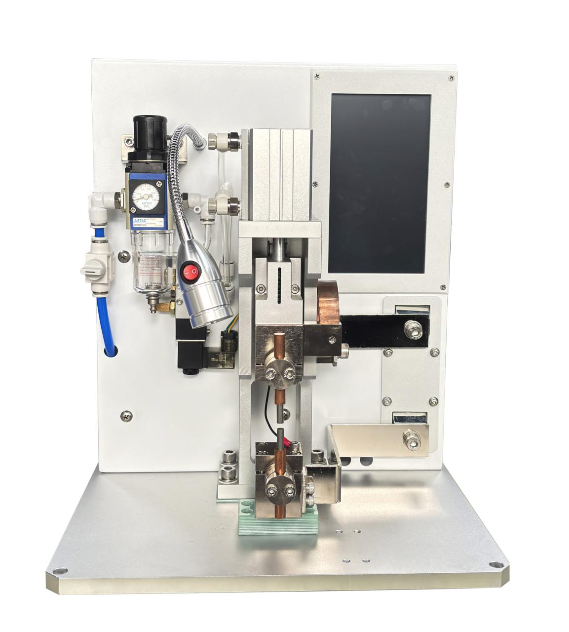 JW-05KA precision inverter spot welder welding head with AirTAC cylinder and linear rail